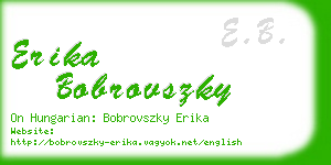 erika bobrovszky business card